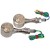 knipperlicht-set chroom rond (2-stuks)